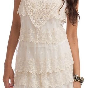 Ivory Lace Annie Marie Dress, Size Small